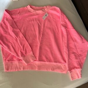 NWT GAP hot Pink Women's cropped sweatshirt